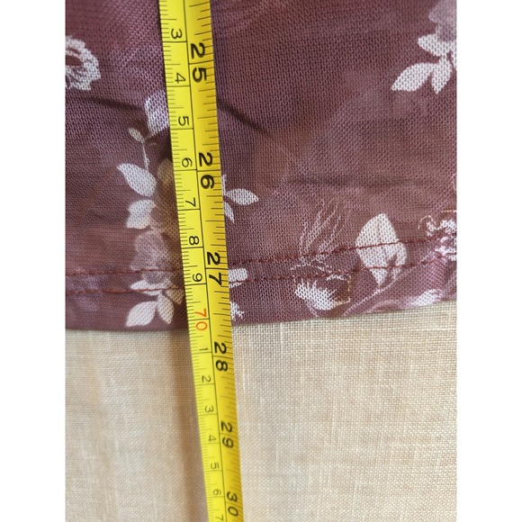 NWT Micoson women's XXL floral pleated tank top boho cottagecore rust tunic - Picture 4 of 7